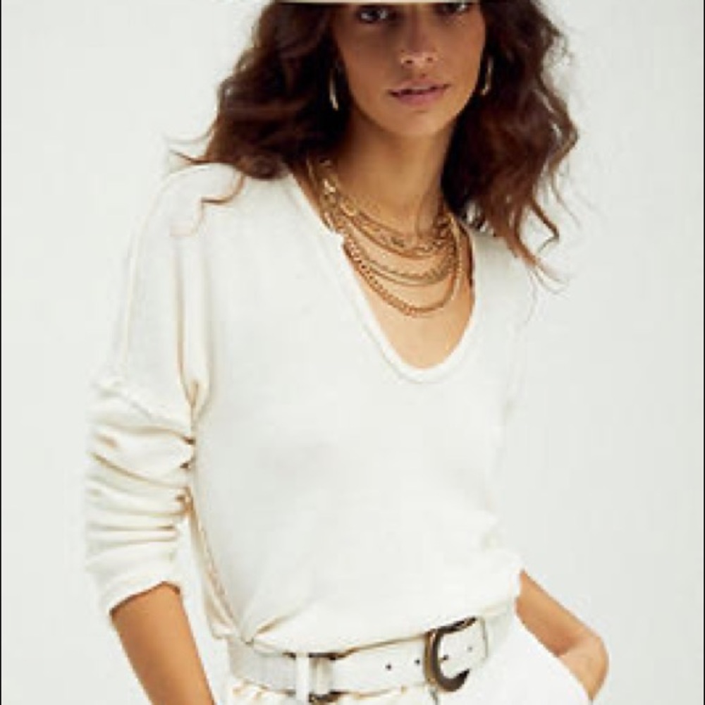 FP We The Free Come and Get It Solid Tee - Cream - Small